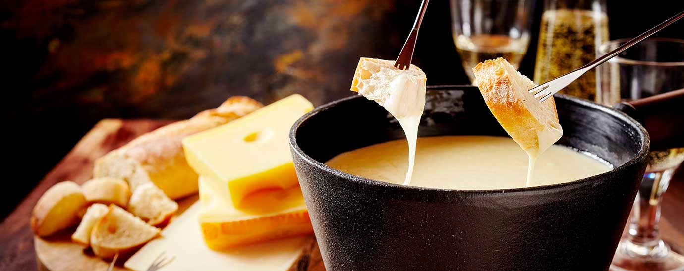 Fondue de queso y pan